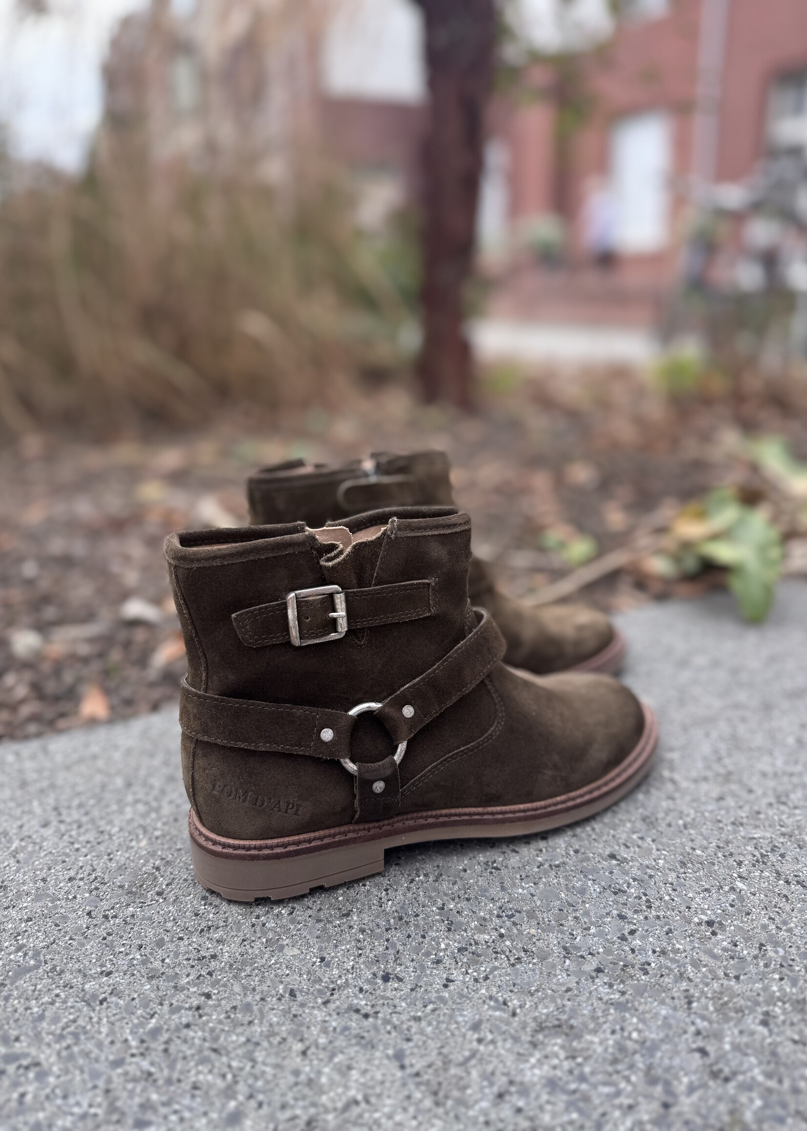 Pom d'api  sister boots austin velours militaire