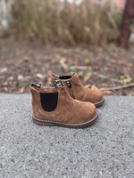 Pom d'api bob zip boots velours tabac