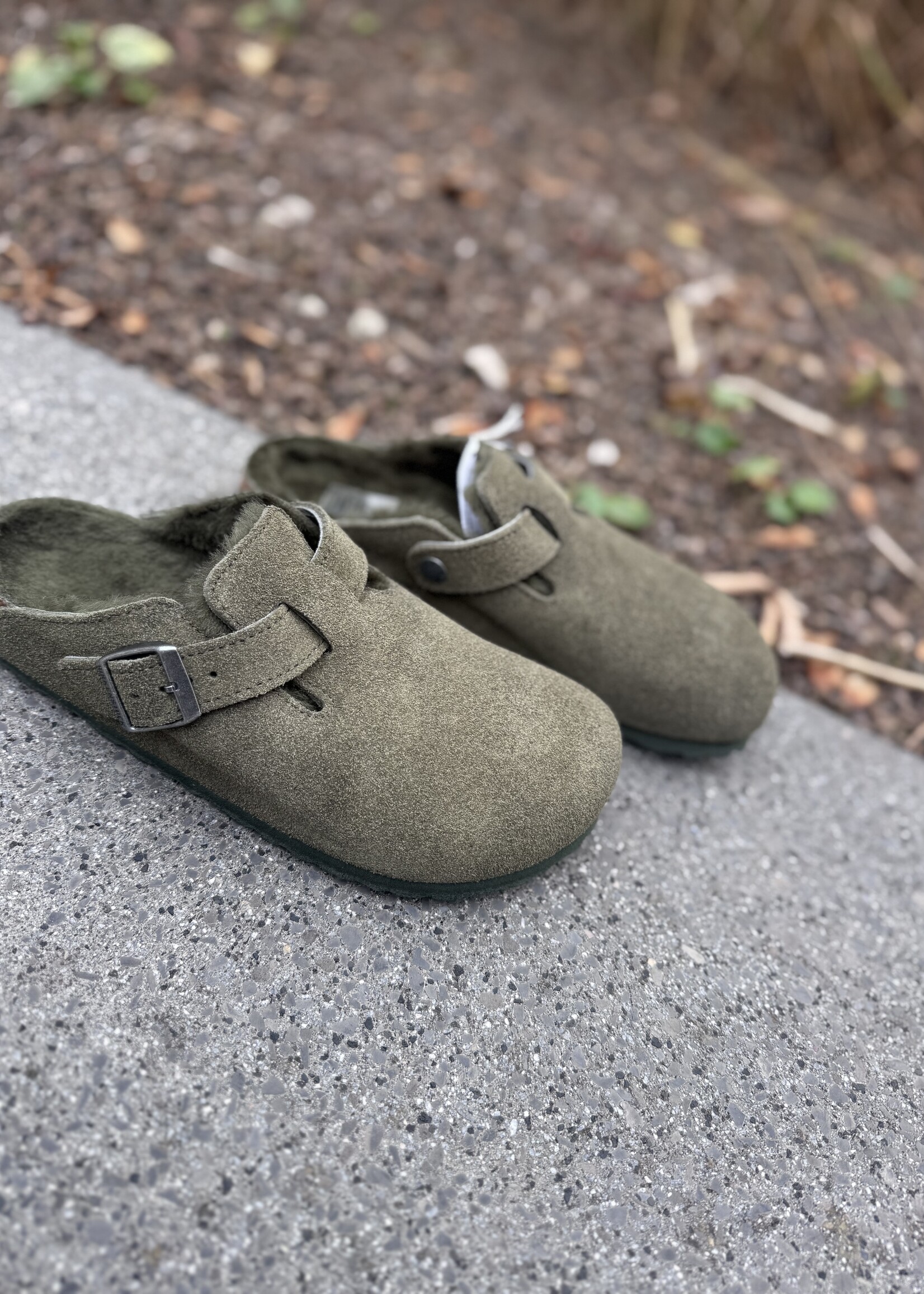 Birkenstock boston shearling leve thyme laf