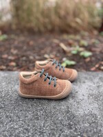 Naturino cocoon suede woven brown green bottle