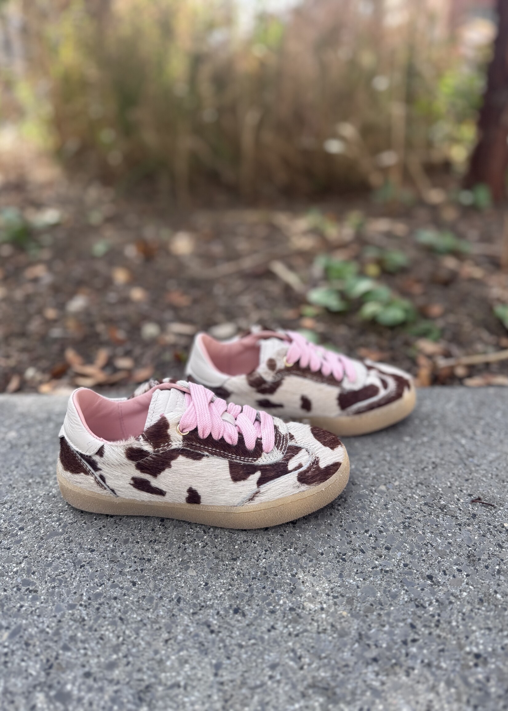 Dianetti  I1669MNZ sneaker stampa mucca marrone