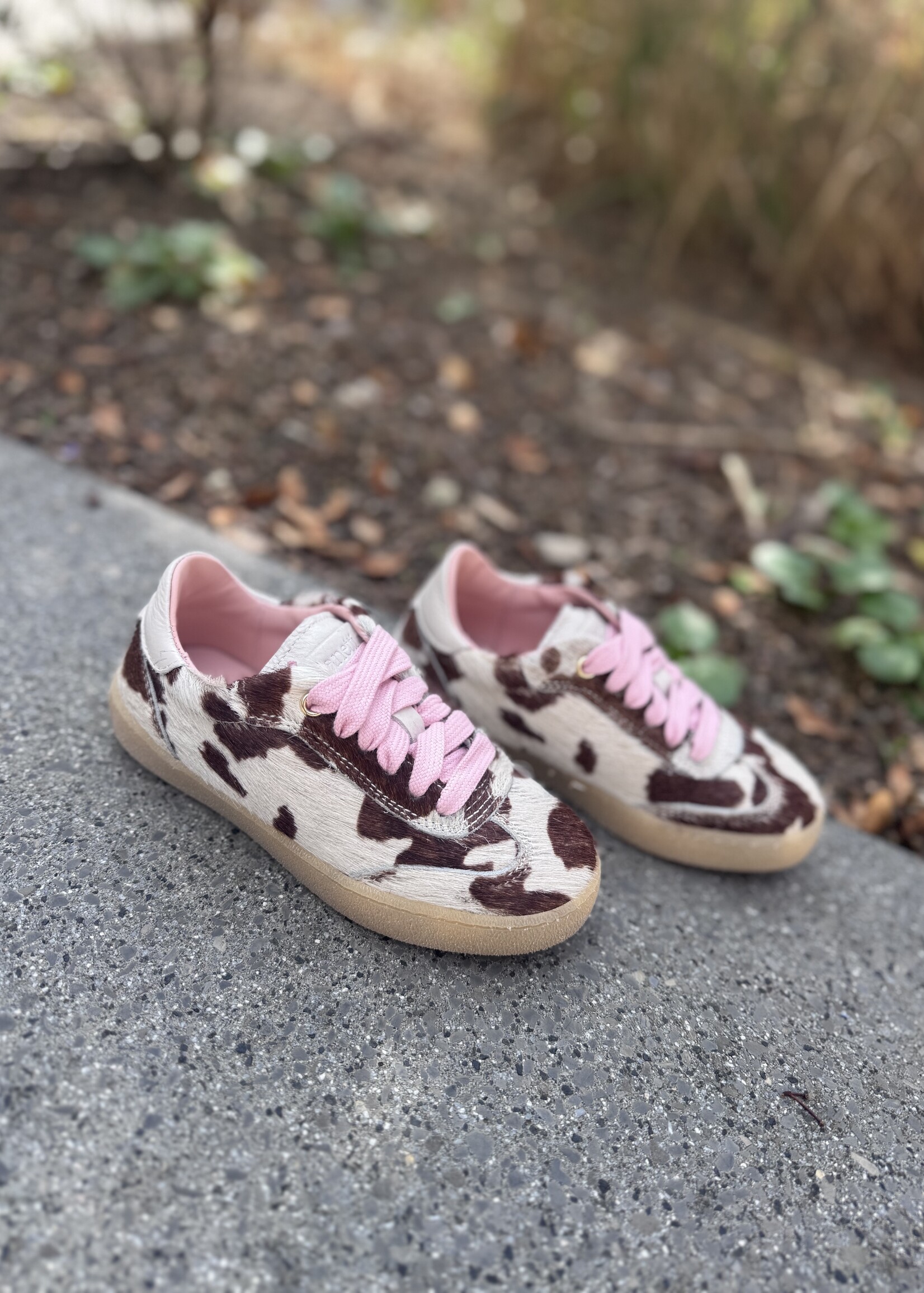 Dianetti  I1669MNZ sneaker stampa mucca marrone