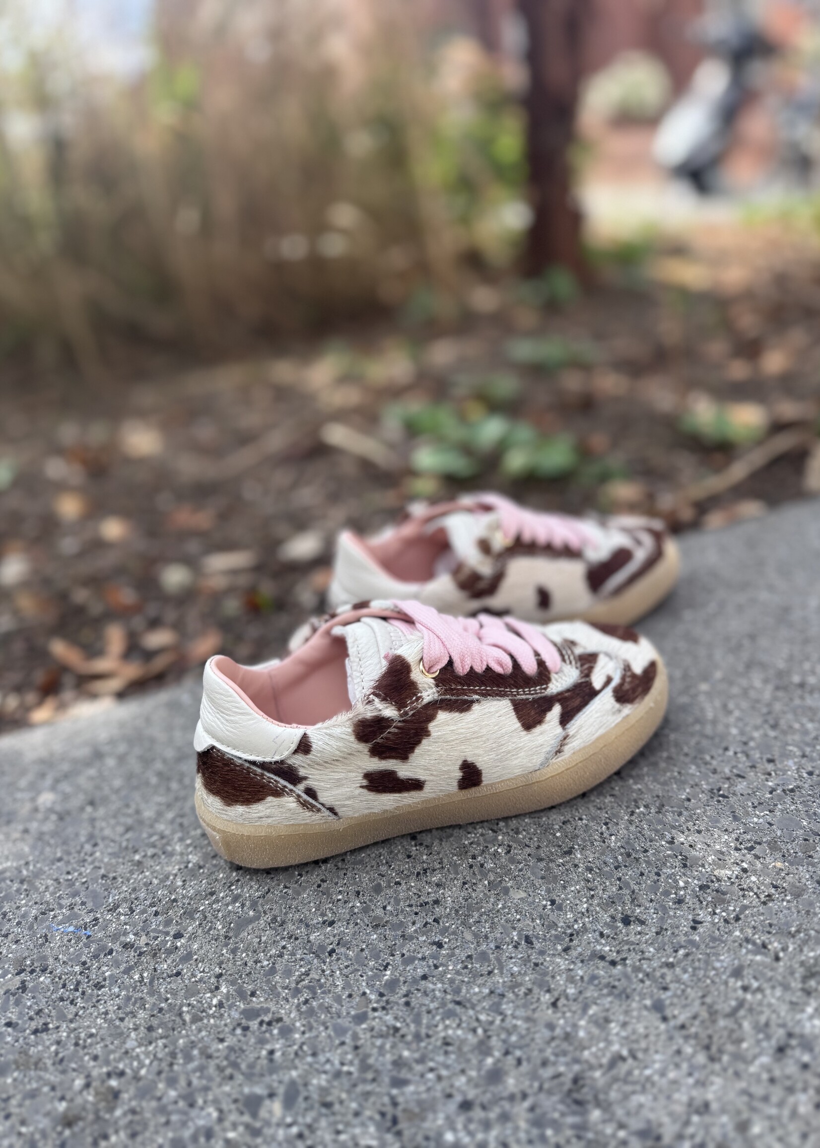 Dianetti  I1669MNZ sneaker stampa mucca marrone