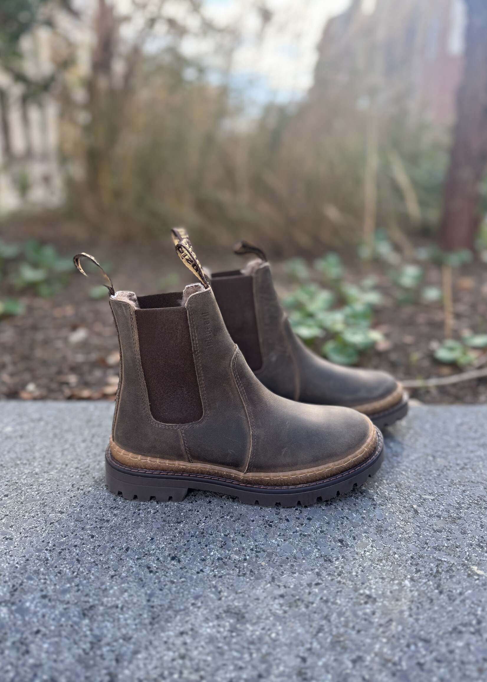 Bisgaard 1354 Enkellaarsje Neo lamb Rustic Brown
