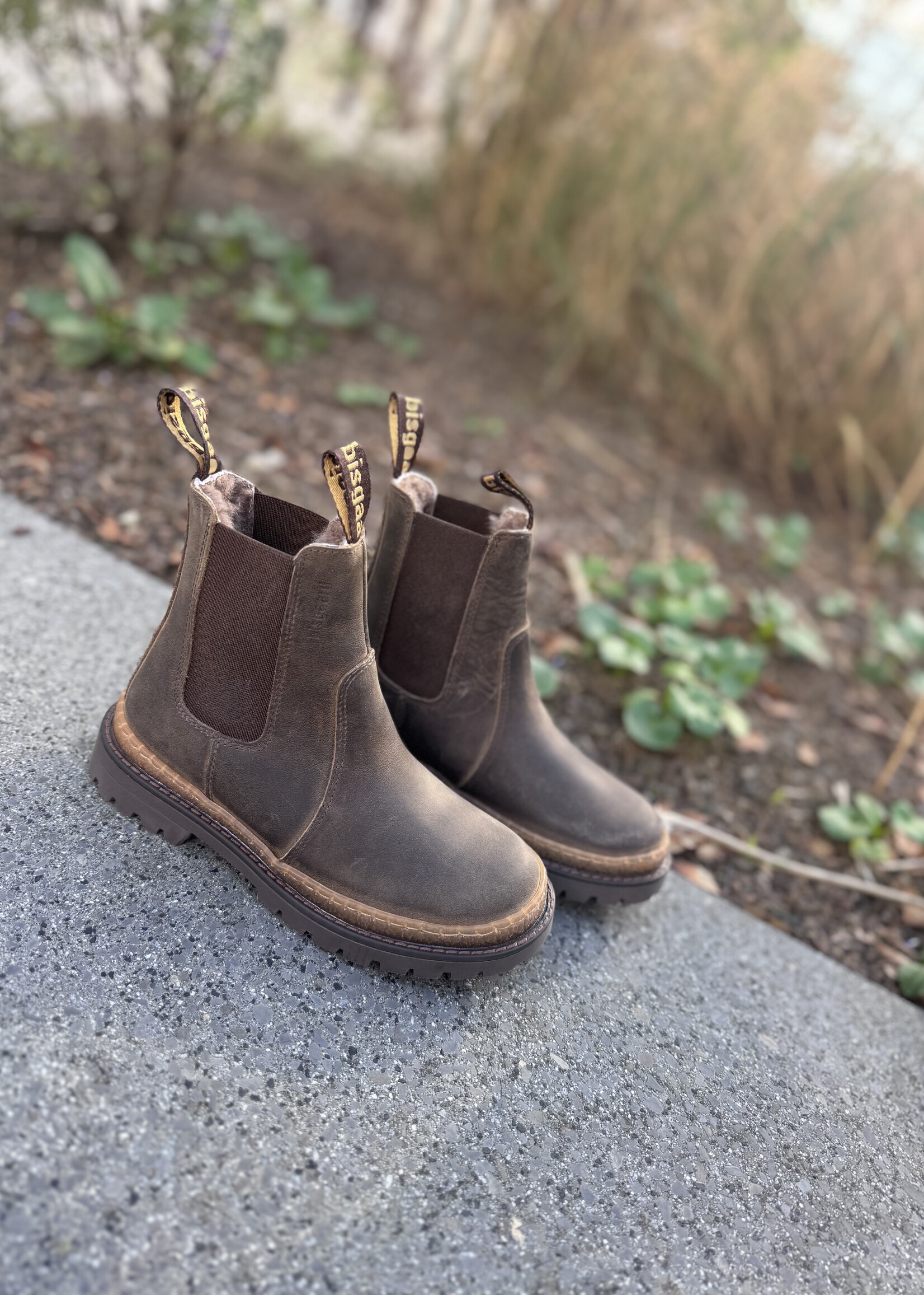 Bisgaard 1354 Enkellaarsje Neo lamb Rustic Brown