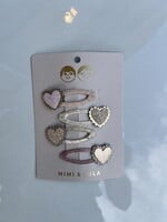 Mimi & Lula Scalloped heart hair clips