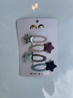 clips ster goud/zilver/bordeaux