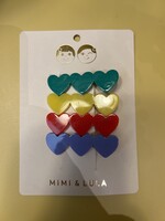 Mimi & Lula heart acetate clips multi