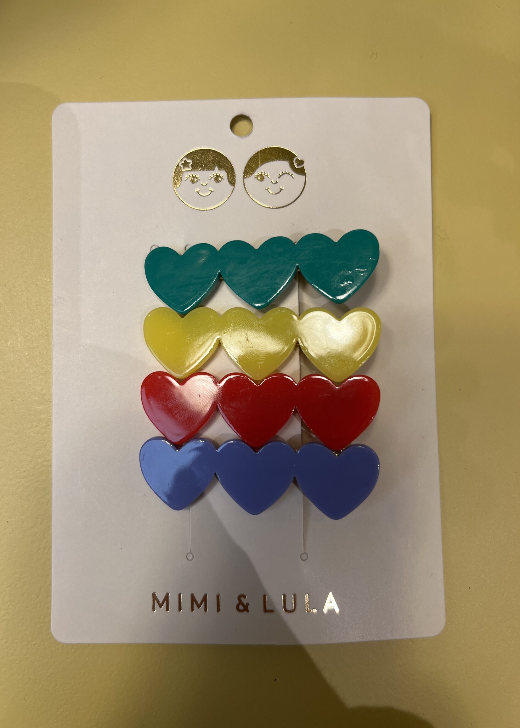 Mimi & Lula heart acetate clips multi