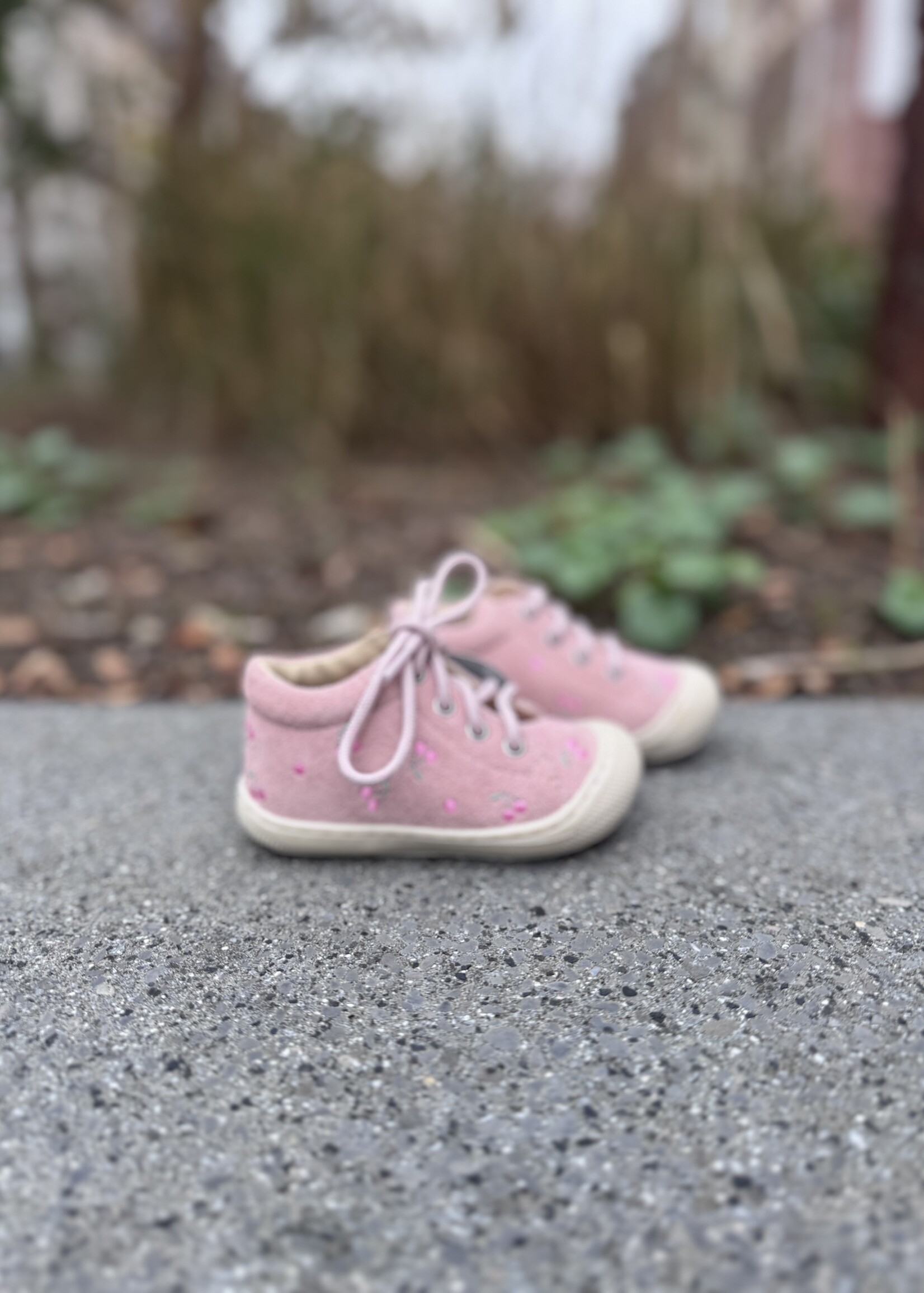 Naturino cocoon embr cherry suede pink
