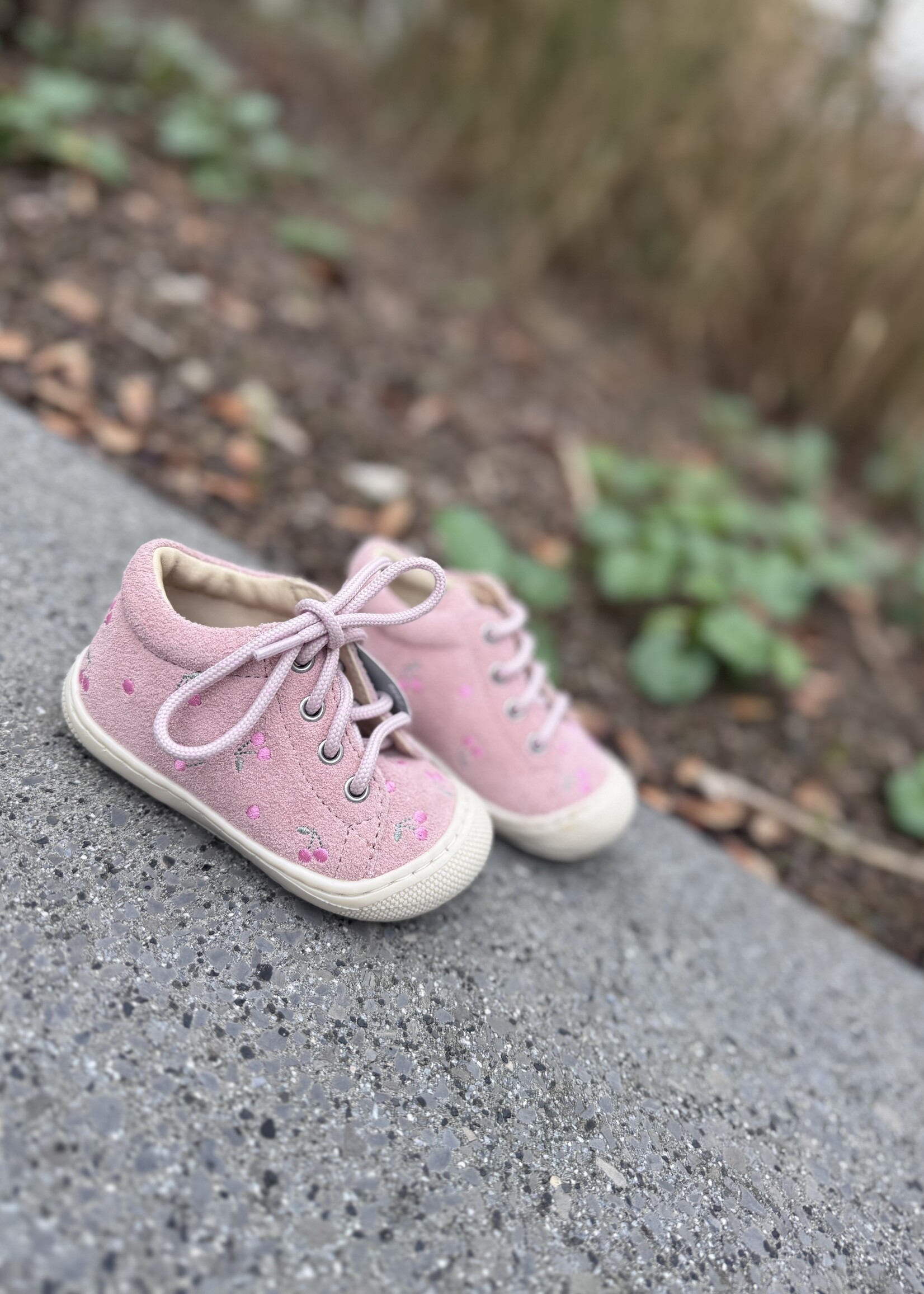 Naturino cocoon embr cherry suede pink