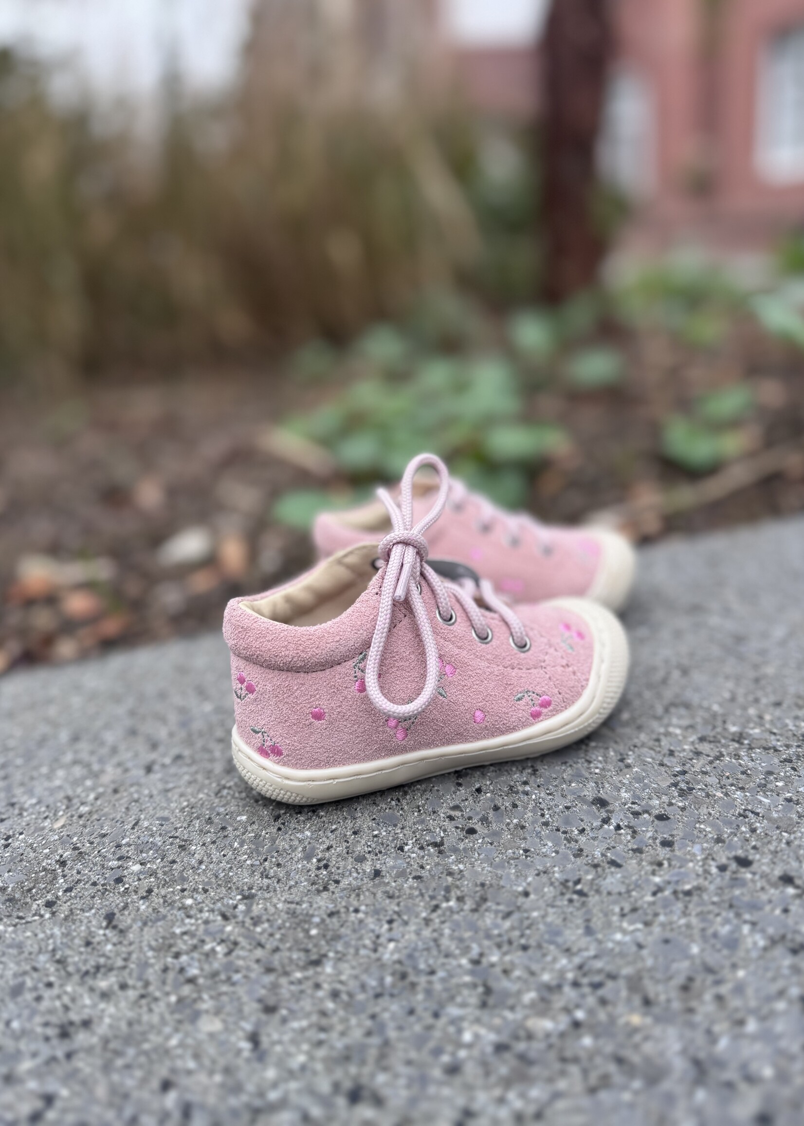 Naturino cocoon embr cherry suede pink