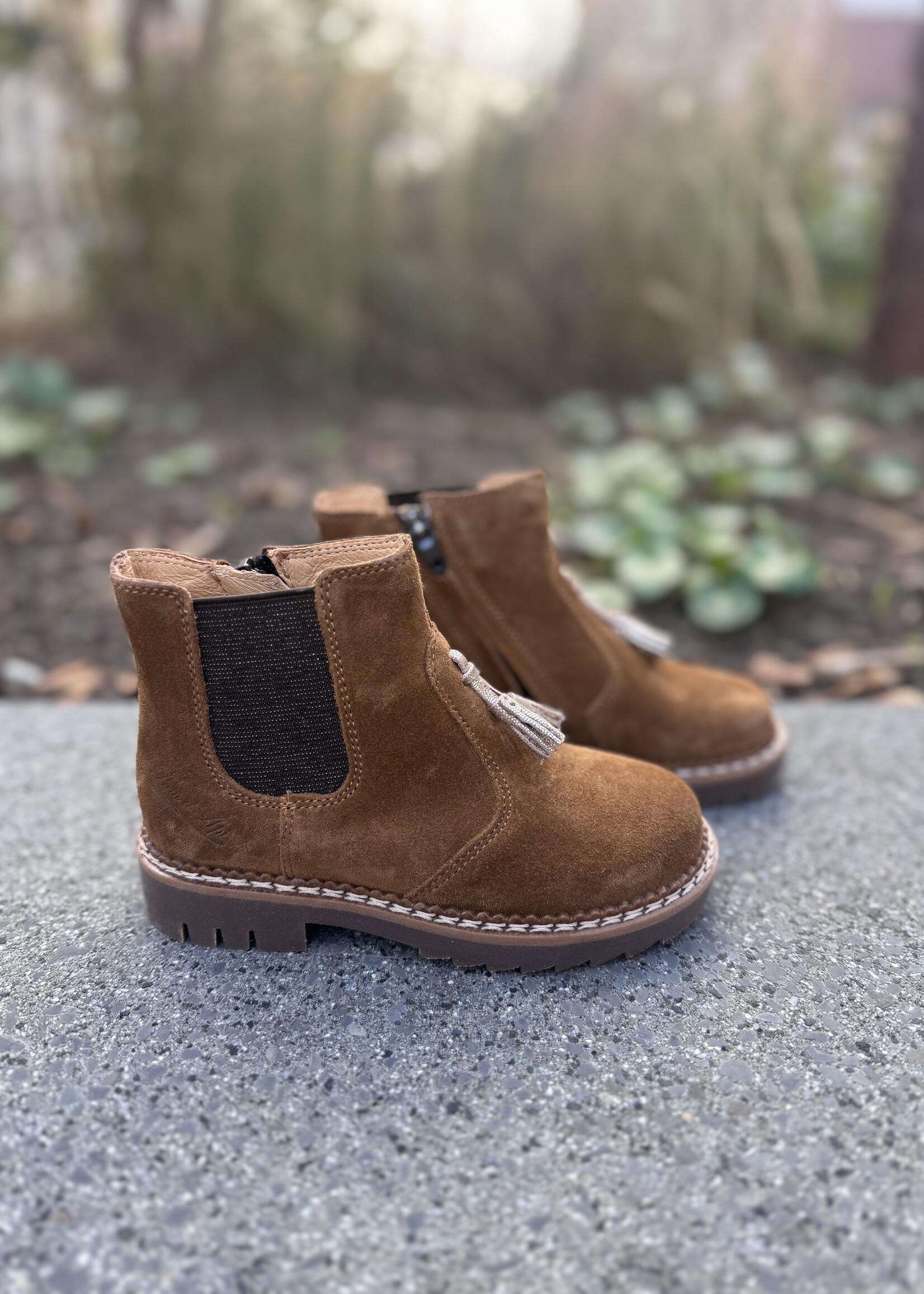Pom d'api oslo boots deco velour pail tabac sand