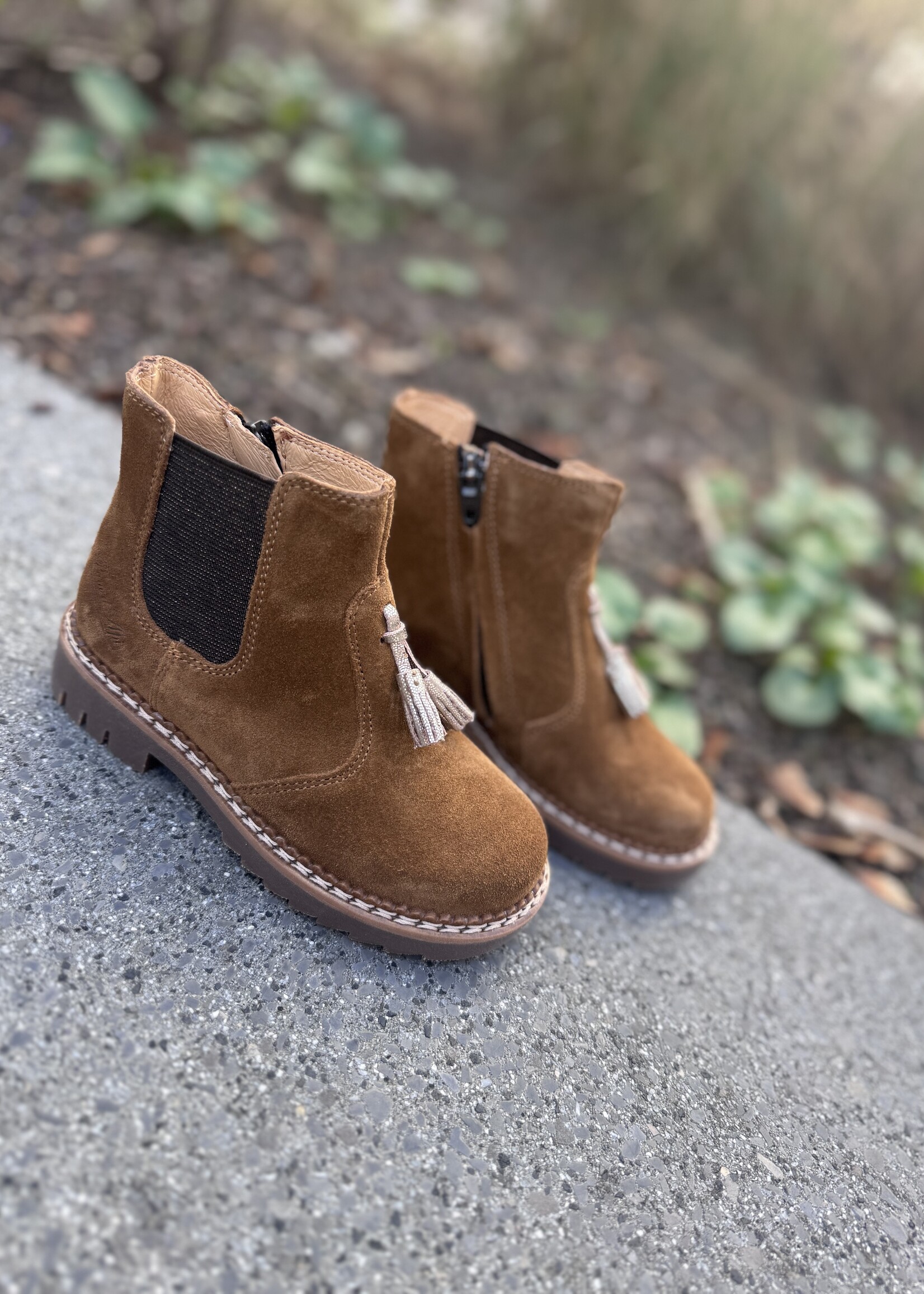 Pom d'api oslo boots deco velour pail tabac sand