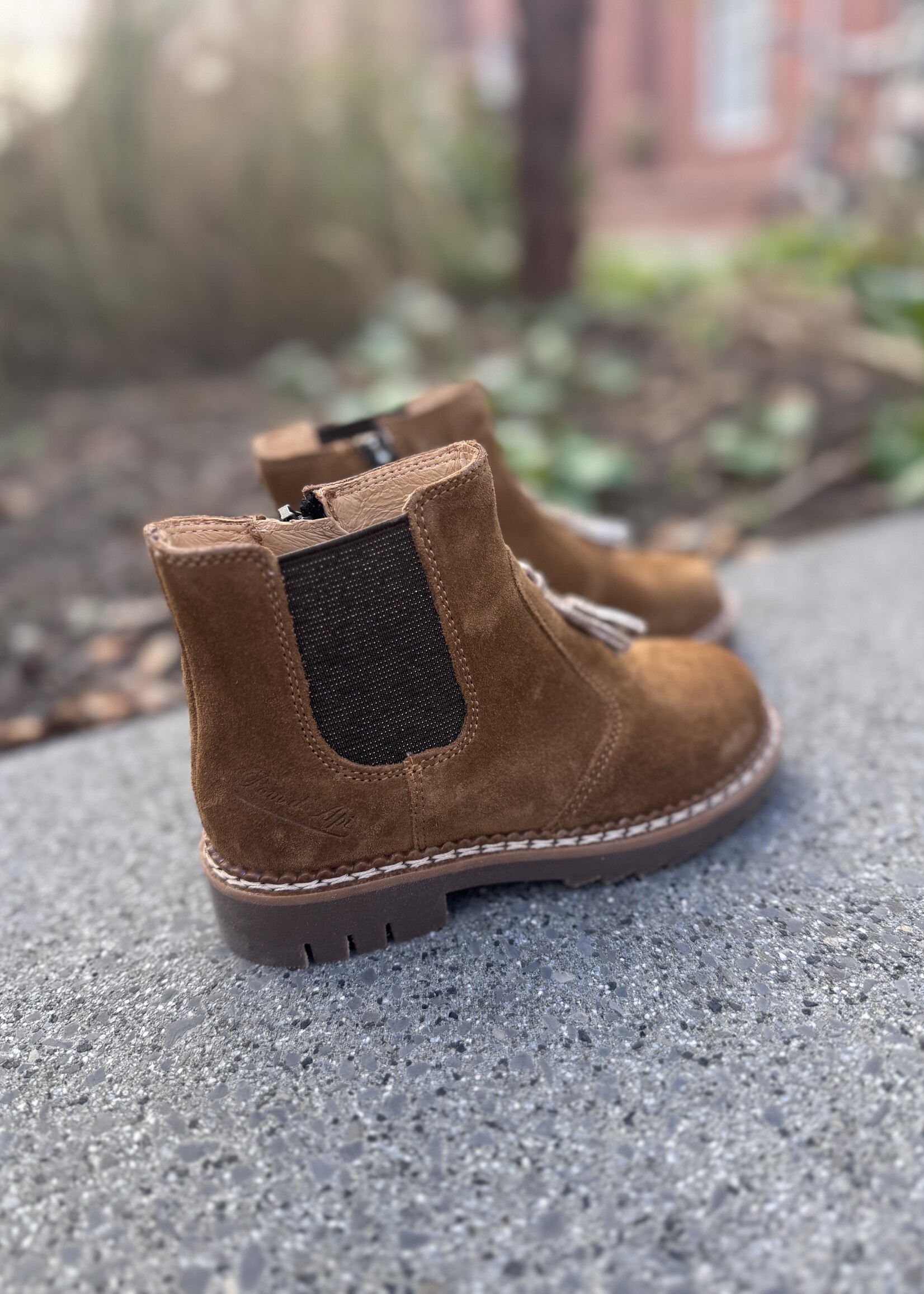 Pom d'api oslo boots deco velour pail tabac sand