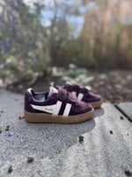 Gola Hawk suede strap trainer cocoa off white gum