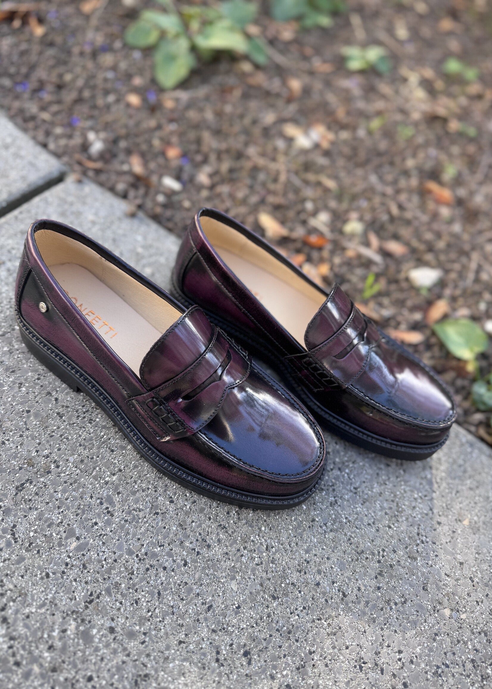 Confetti 6408 mocassin florentic burdeos