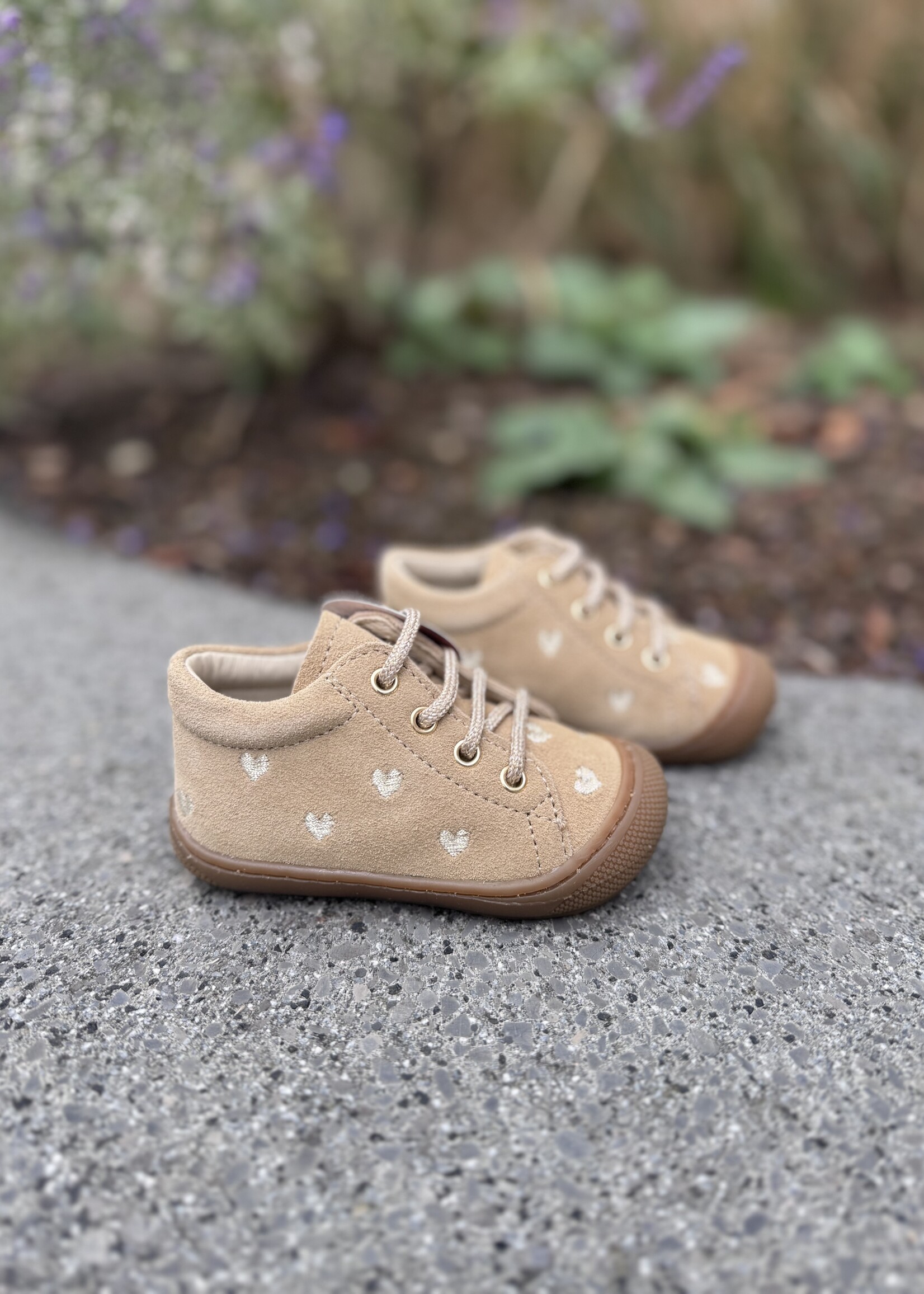 Naturino Naturino cocoon embr hearts suede sand