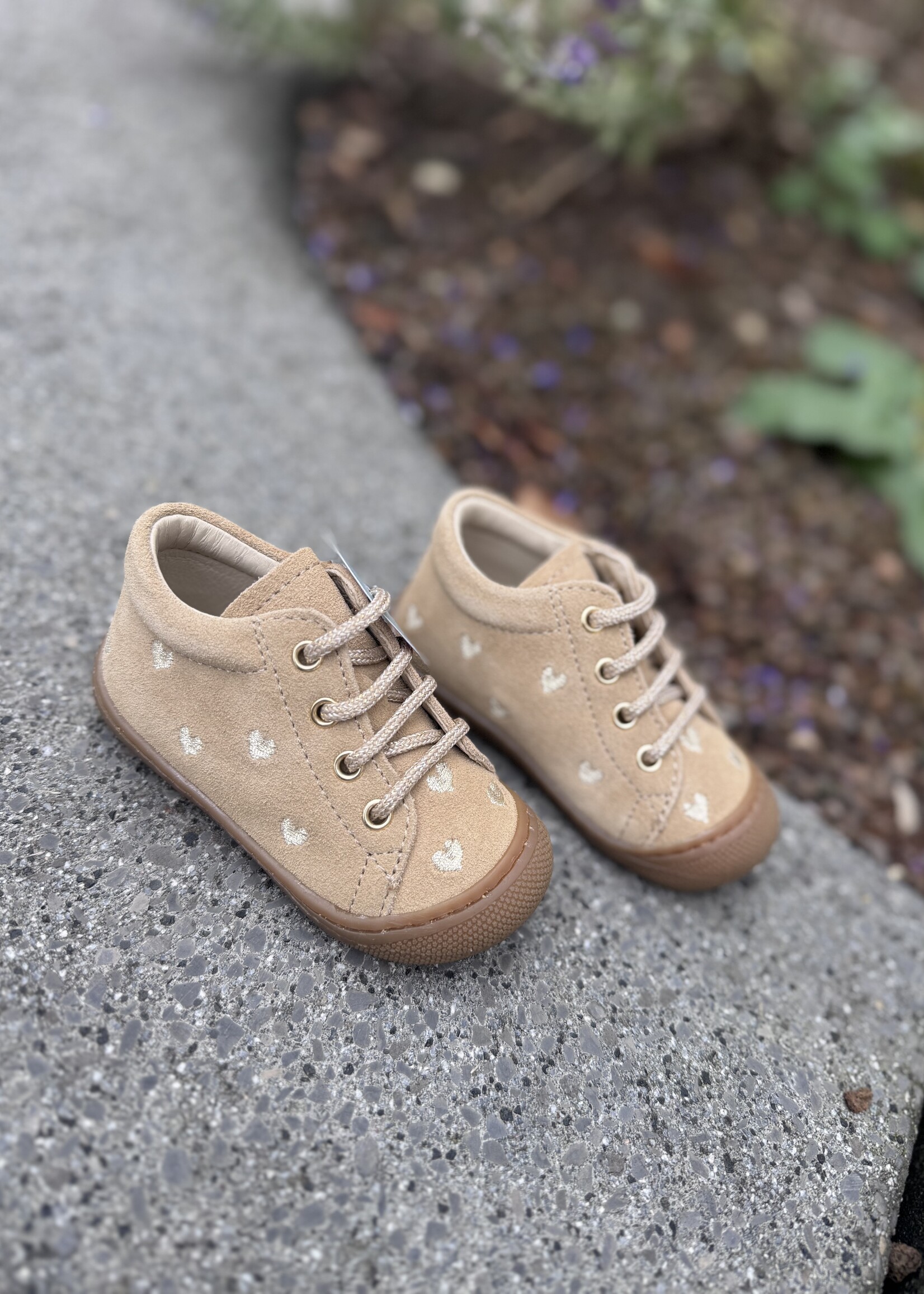 Naturino Naturino cocoon embr hearts suede sand