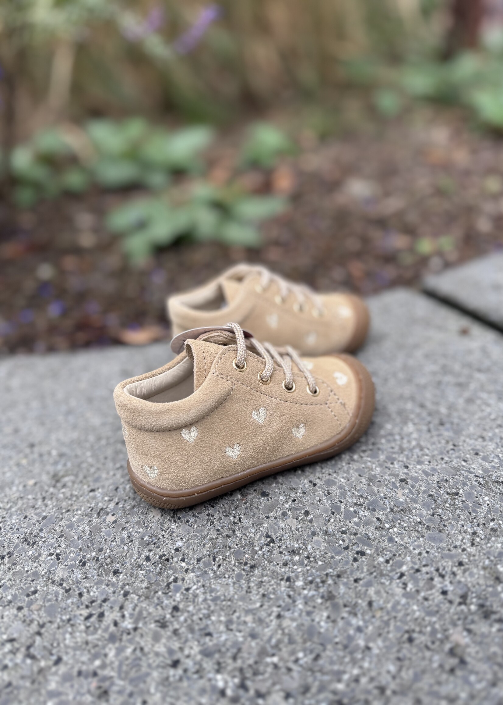 Naturino Naturino cocoon embr hearts suede sand