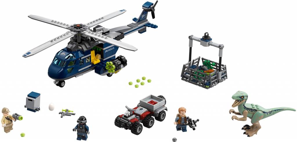 75928 Jurassic World Helikopterachtervolging van Blue
