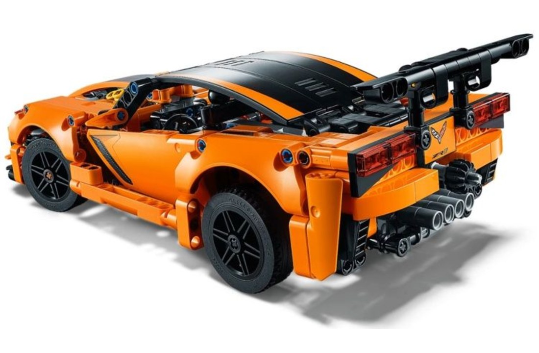 orange lego corvette