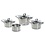 BK Cookware BK Premium+ Pannenset - 4 delig - RVS - Veilig afgietsysteem