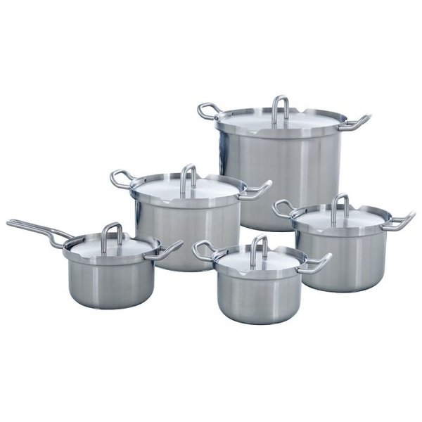 BK Cookware BK Q-linair Master Kookpannenset- 5 delig - RVS deksels