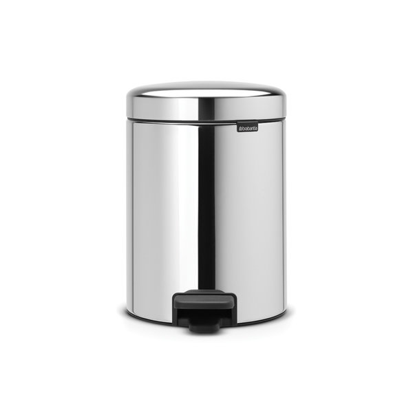 Brabantia NewIcon pedaalemmer 5ltr  Brilliant Steel