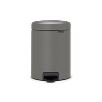 Brabantia NewIcon pedaalemmer 5ltr  Mineral Concrete Grey