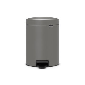 Brabantia Brabantia NewIcon pedaalemmer 5ltr  Mineral Concrete Grey