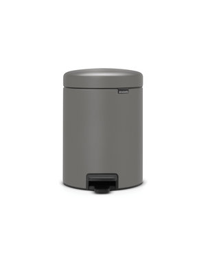 Brabantia NewIcon pedaalemmer 5ltr  Mineral Concrete Grey