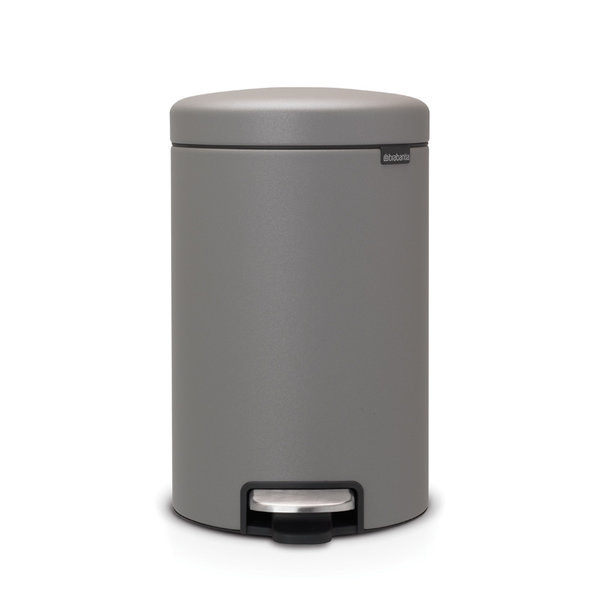 Brabantia NewIcon pedaalemmer 12ltr  Mineral Concrete Grey