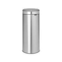 Touch Bin afvalemmer 30 ltr  Matt Steel Fingerprint Proof