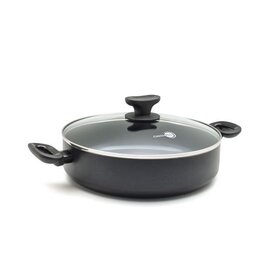Greenpan Torino Keramische Hapjespan - 28 cm - met glazen deksel