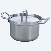 Q-linair Master Kookpan - 18 cm - RVS - met deksel