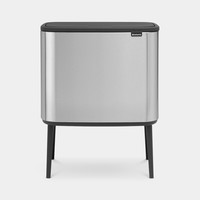 Bo Touch Bin Afvalemmer - één vak 36 liter - Matt Steel Fingerprint Proof