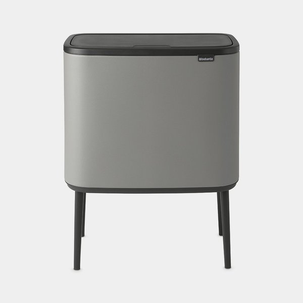 Brabantia Bo Touch Bin Afvalemmer - 11 + 23 liter - Mineral Concrete Grey