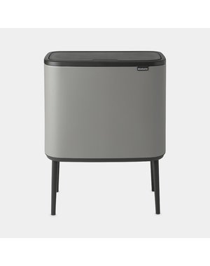 Brabantia Bo Touch Bin Afvalemmer 3 x 11 ltr - Mineral Concrete Grey