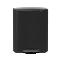 Brabantia Bo Hi Pedaalemmer - 2 x 30 liter - Matt Black Brabantia Bo Hi Pedaalemmer - 2 x 30 liter - Matt Black