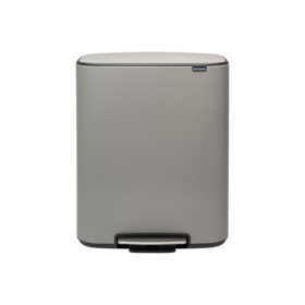 Brabantia Bo Hi Pedaalemmer - 2 x 30 liter - Mineral Concrete Grey