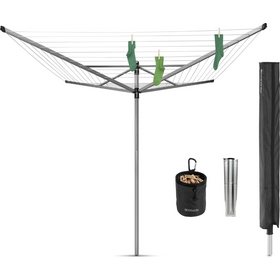 Brabantia Droogmolen Lift-O-Matic Advance - 60m - incl. grondanker,beschermhoes en wasknijpertasje