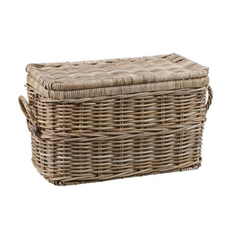 Van der Leeden Van der Leeden Opbergmand Rotan met deksel - M - Grijs