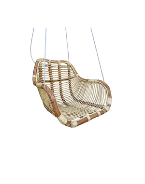 Van der Leeden Rotan hangstoel Fly - (L)66 x (B)65 x (H)49 cm - Steel Wire