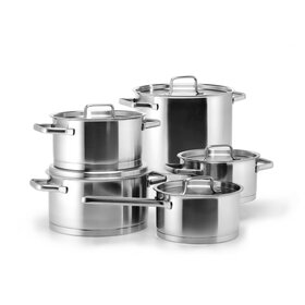 Habonne Robust Kookpannenset - 5-delig - RVS