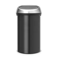 Touch Bin Afvalemmer 60ltr Matt Black/Matt Steel Fingerprint Proof