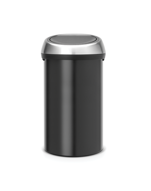 Brabantia Touch Bin Afvalemmer 60ltr Matt Black/Matt Steel Fingerprint Proof