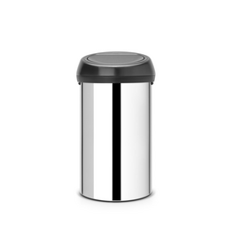 Brabantia Touch Bin Afvalemmer 60ltr Brilliant Steel/Matt Black