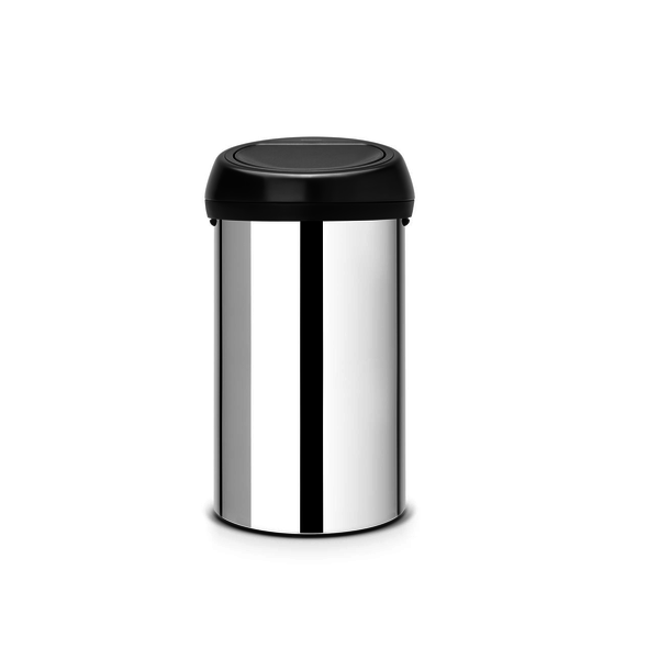 Brabantia Touch Bin Afvalemmer 60ltr Brilliant Steel/Matt Black