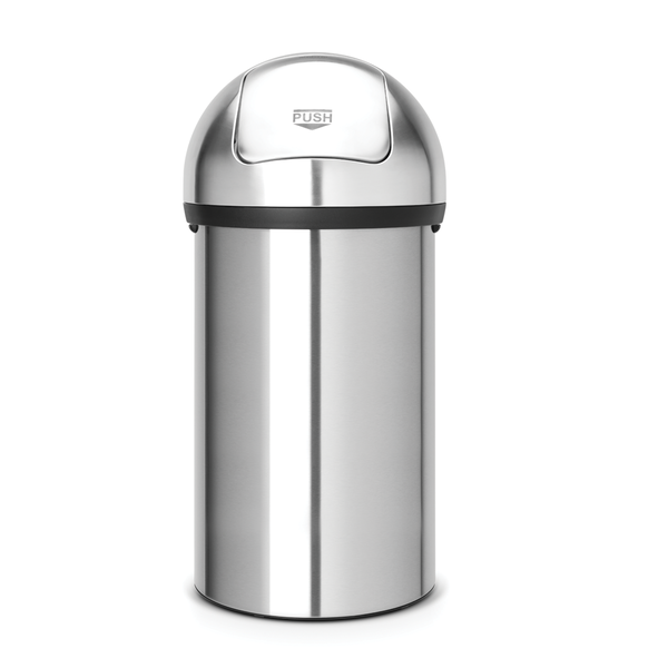 Brabantia Push Bin afvalemmer 60ltr Matt Steel